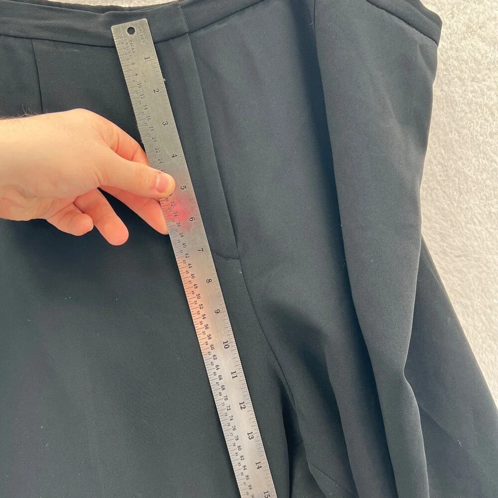 August Max Dress Pants Womens 4 Black‎ 36x27 Pleated Professional Work Suit Pant